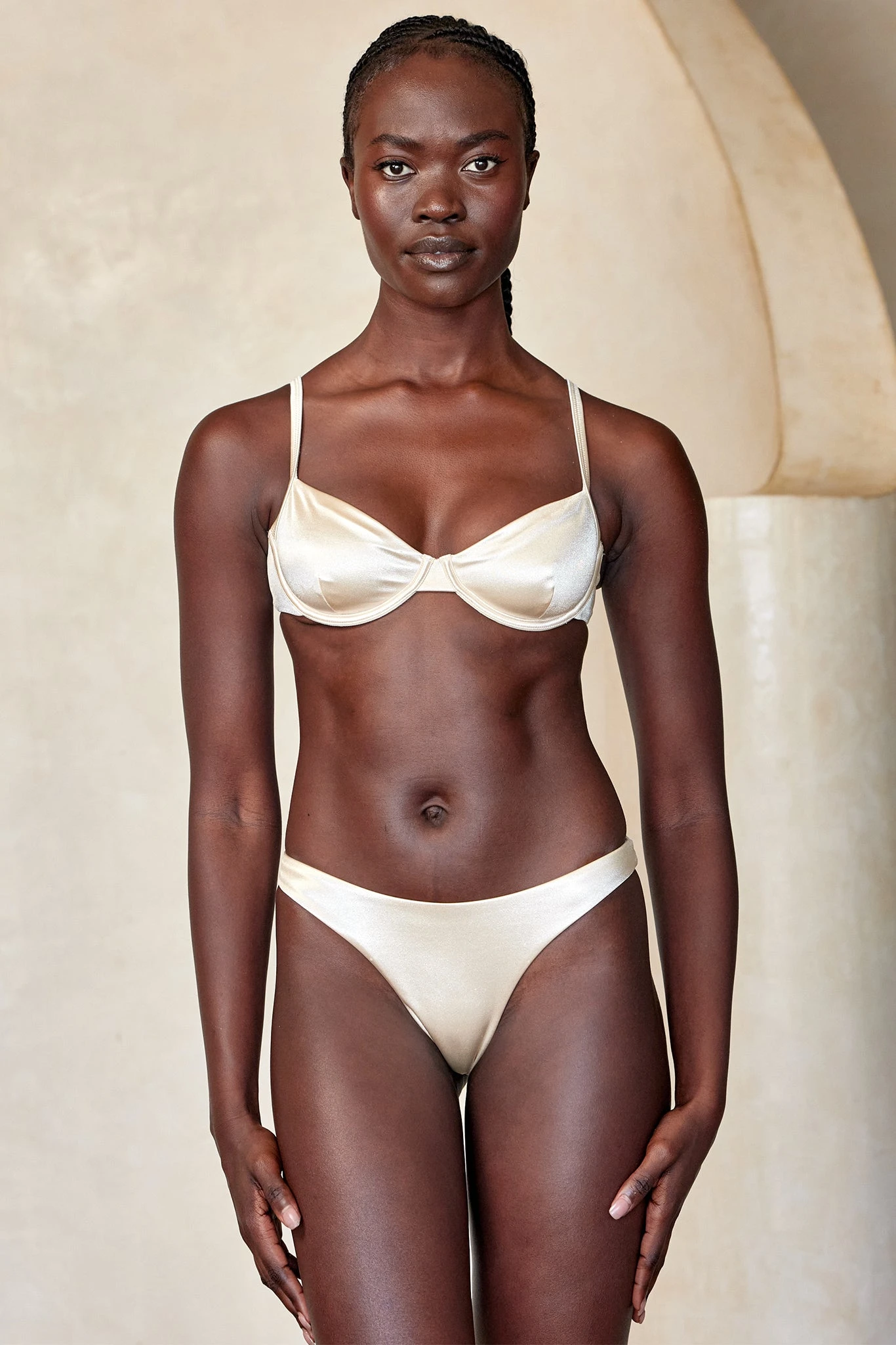 Capri Top - Champagne Shiny Jersey - Image 7