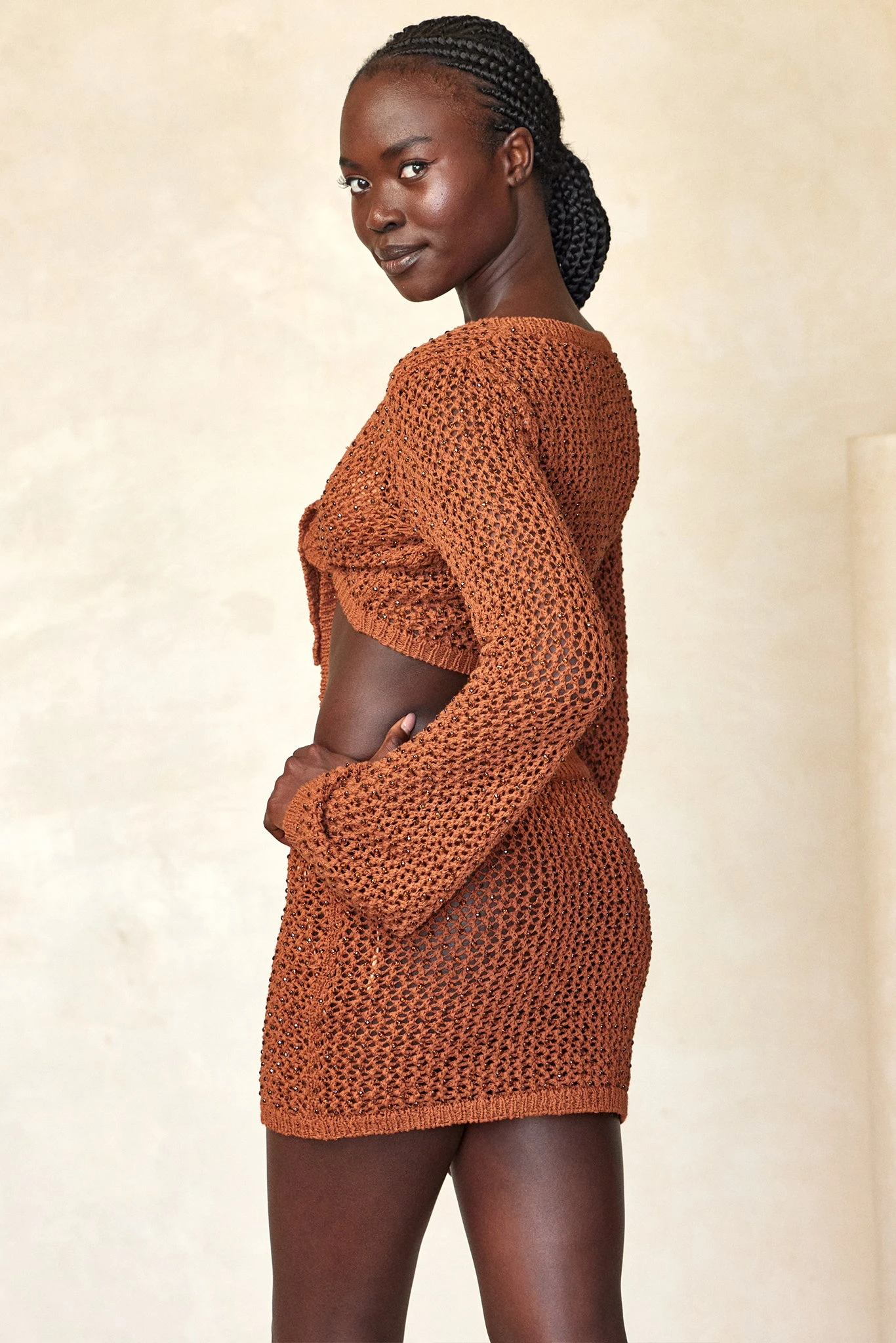 Wailea Top - Bronze Diamond Crochet - Image 12