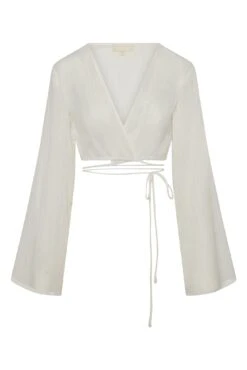 Azores Top - Ivory Crinkle Linen