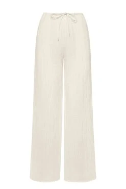 Belize Pant - Ivory Crinkle Linen
