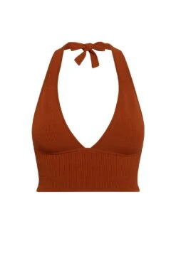 Laurel Canyon Knitwear Top - Copper Rib