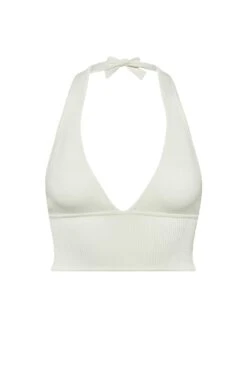 Laurel Canyon Knitwear Top - White Rib