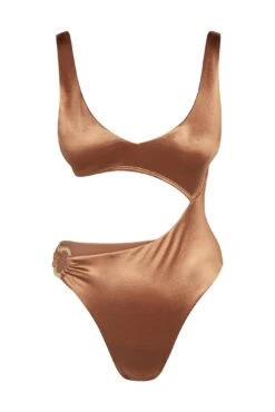 St. Barth's One Piece - Bronze Shiny Jersey