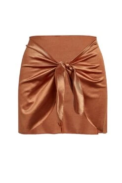 St. Barth's Skirt - Bronze Shiny Jersey