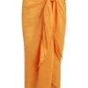 St. Tropez Sarong - Clementine Crinkle Linen