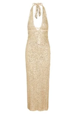 Catania Dress - Champagne Sequin